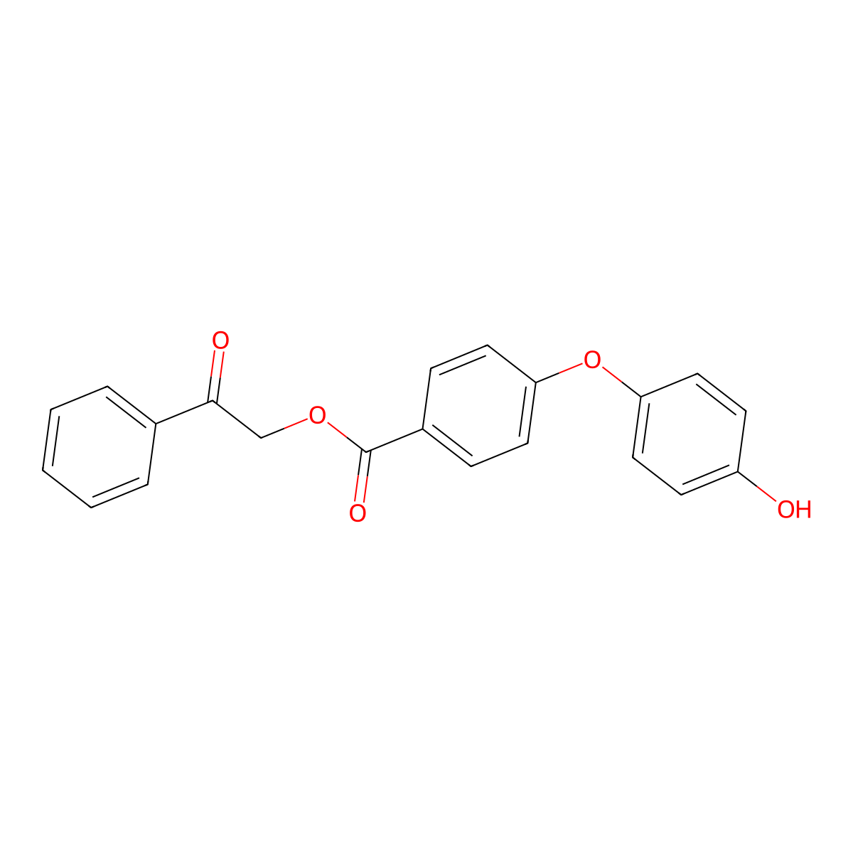 2-Oxo-2-phenylethyl 4-(4-hydroxyphenoxy)benzoate molecular structure, CAS 305857-11-8