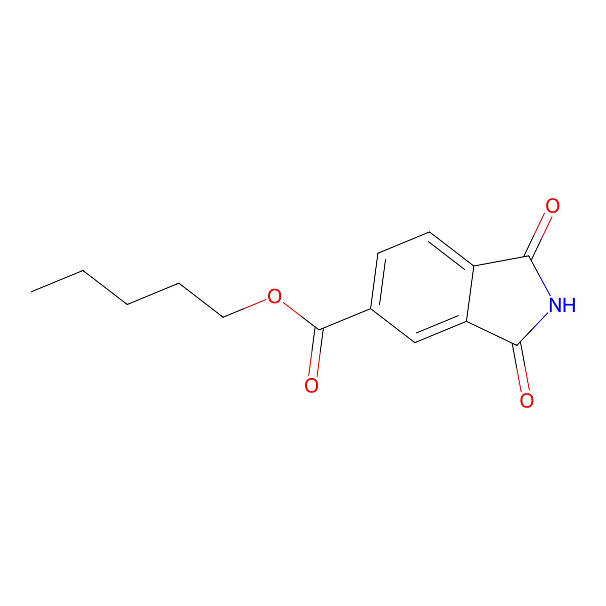 pentyl 1,3-dioxo-2,3-dihydro-1H-isoindole-5-carboxylate molecular structure, CAS 305857-31-2