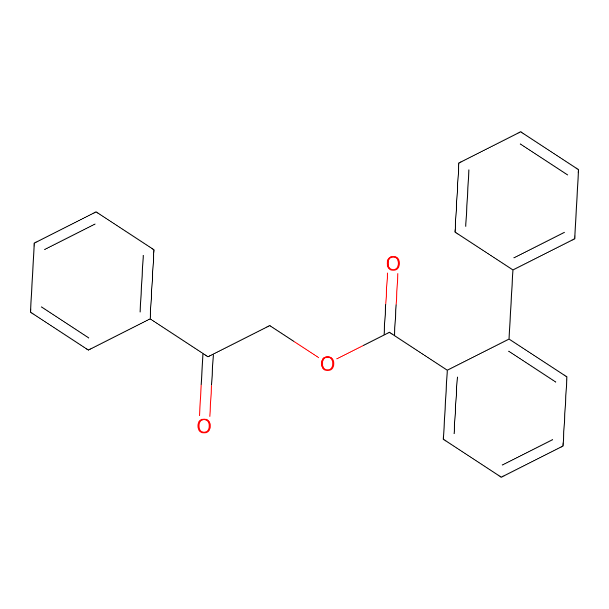 Phenacyl 2-phenylbenzoate molecular structure, CAS 305857-42-5