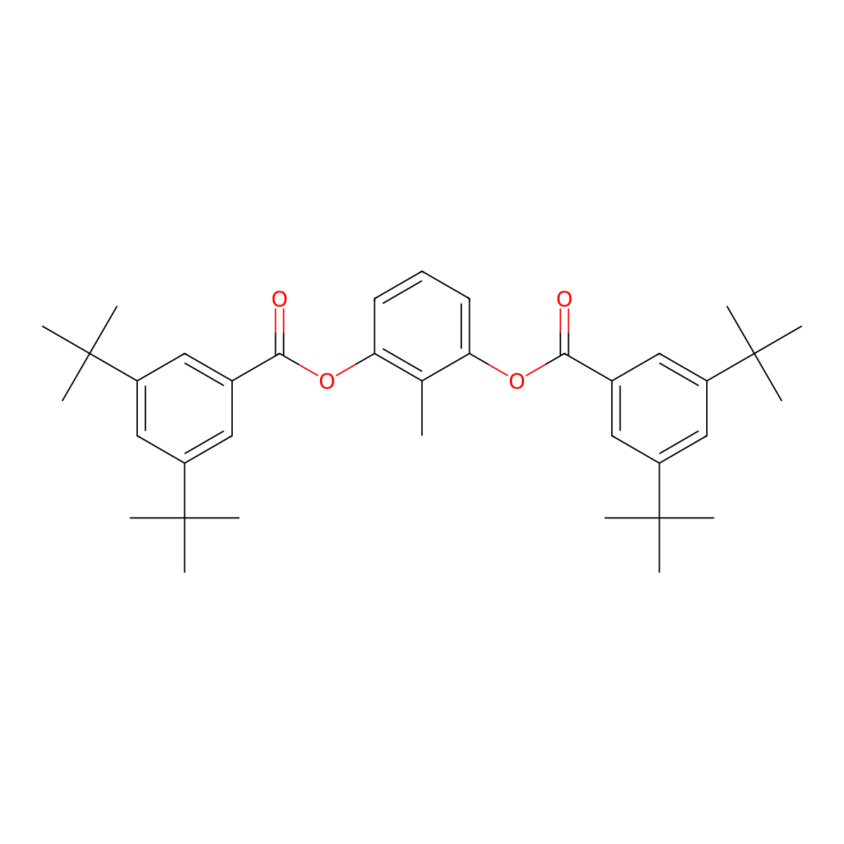 3-[(3,5-Ditert-butylbenzoyl)oxy]-2-methylphenyl 3,5-ditert-butylbenzoate molecular structure, CAS 305857-91-4