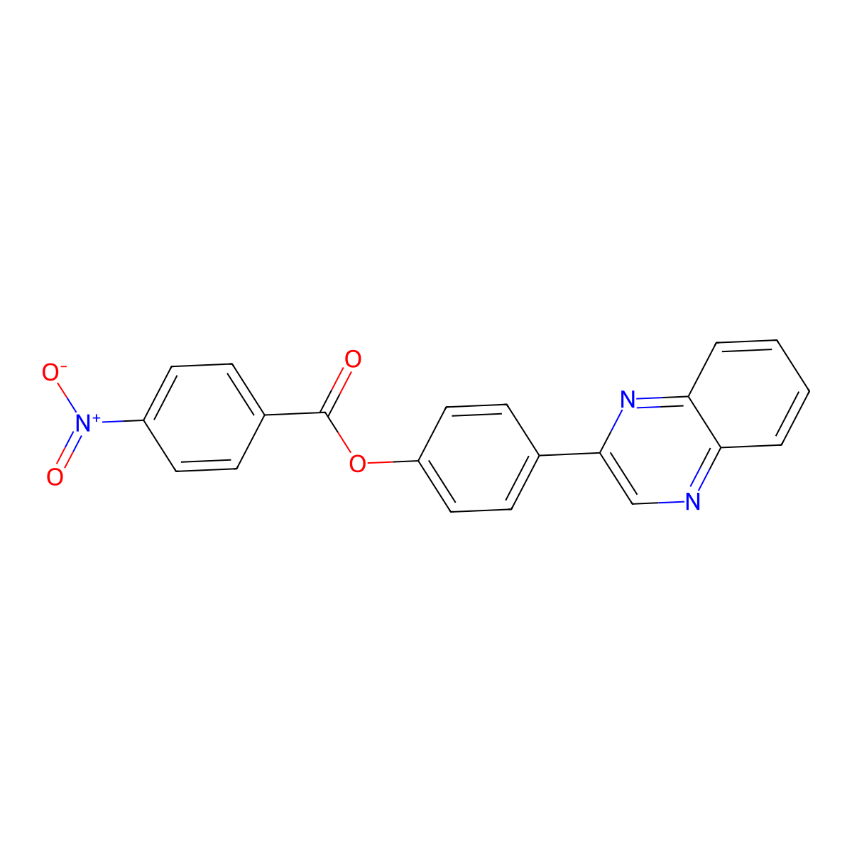(4-Quinoxalin-2-ylphenyl) 4-nitrobenzoate molecular structure, CAS 305858-05-3