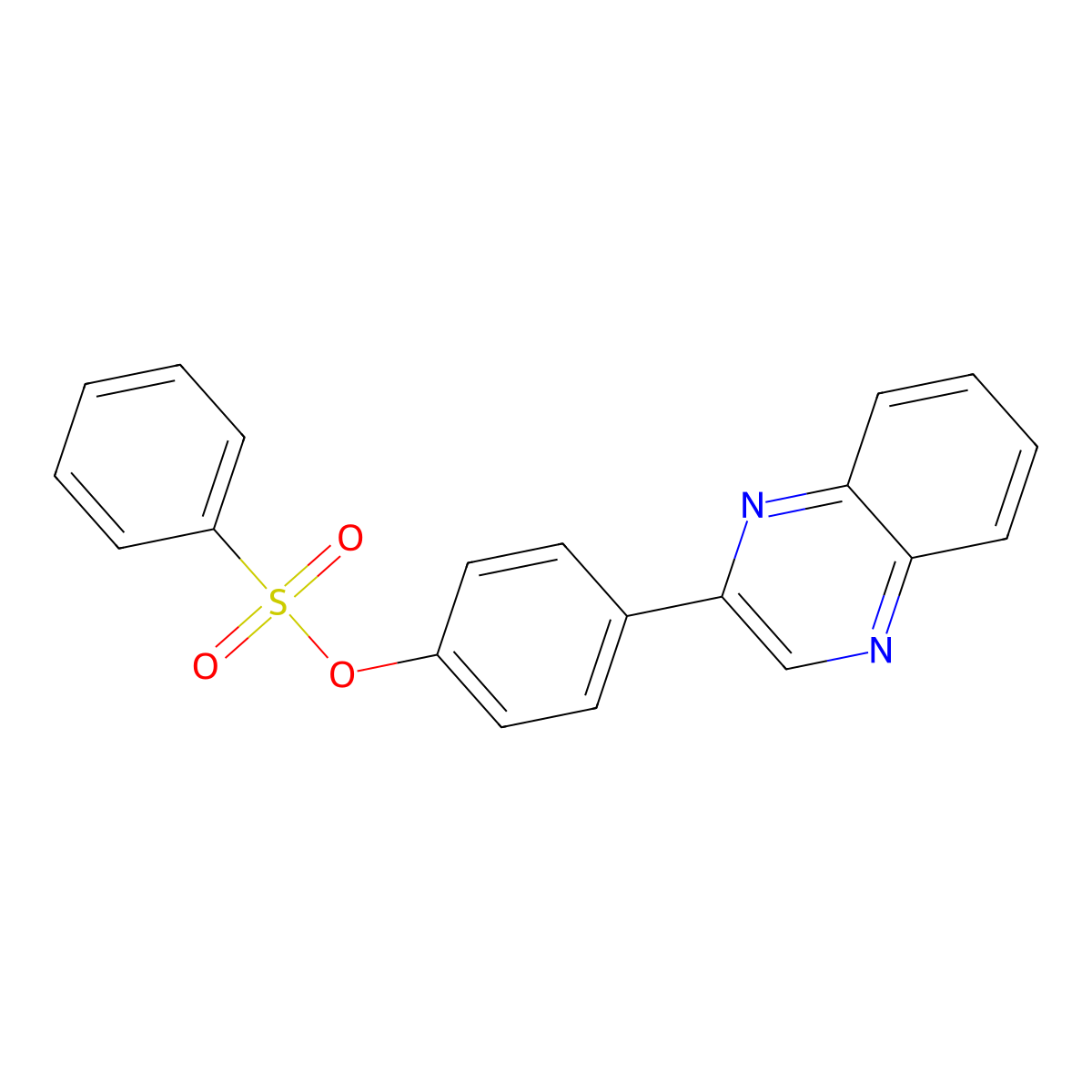 4-(Quinoxalin-2-yl)phenyl benzenesulfonate molecular structure, CAS 305858-08-6