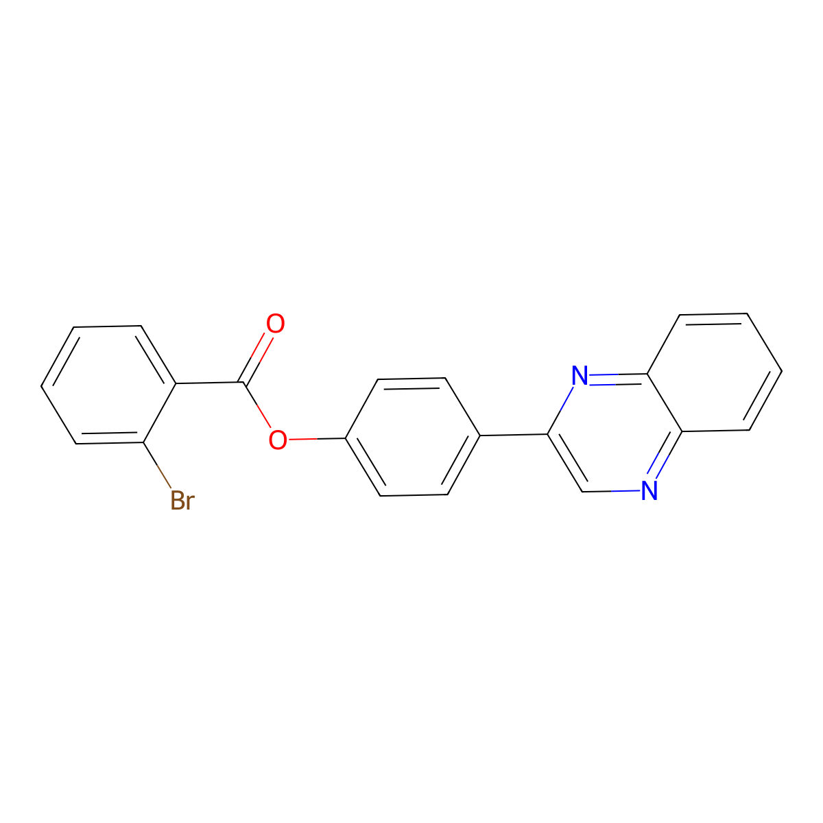 (4-Quinoxalin-2-ylphenyl) 2-bromobenzoate molecular structure, CAS 305858-10-0