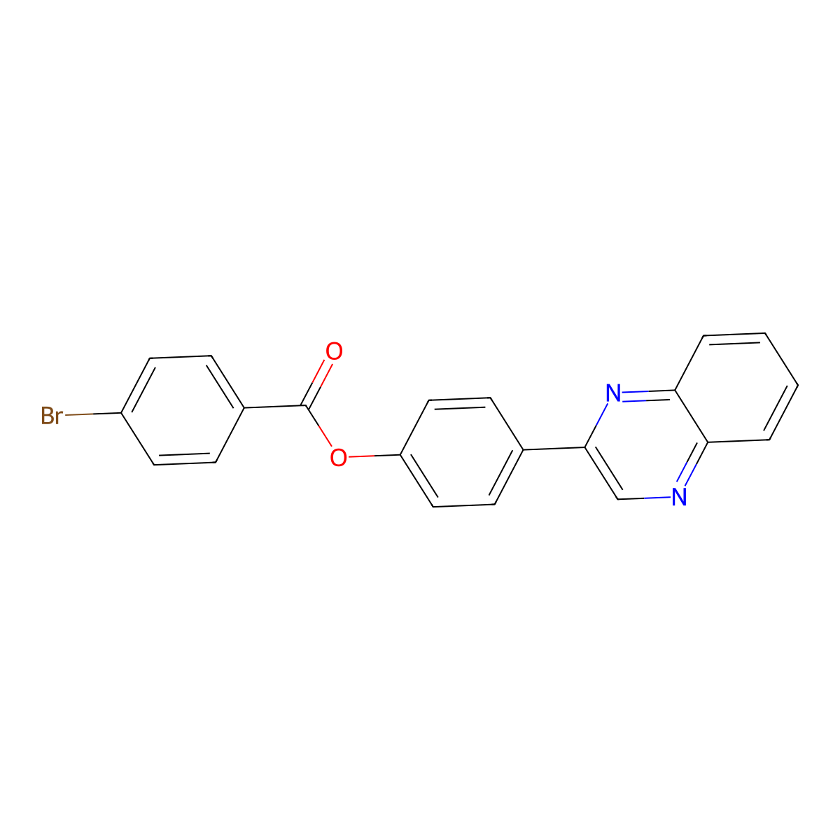 4-(Quinoxalin-2-yl)phenyl 4-bromobenzoate molecular structure, CAS 305858-11-1