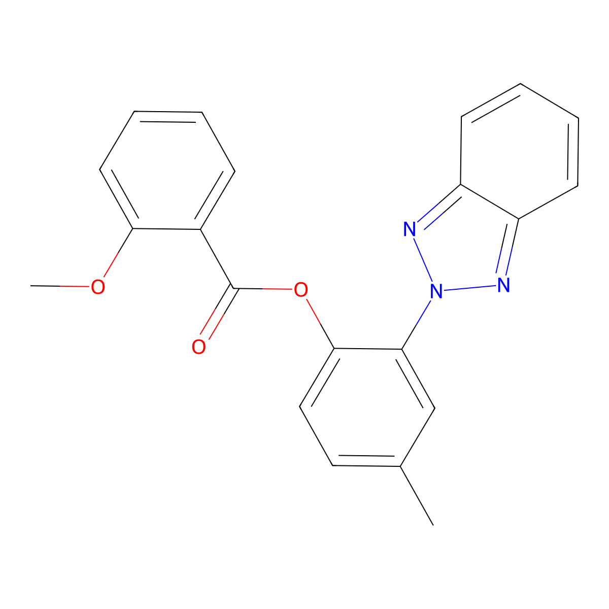 2-(2H-1,2,3-benzotriazol-2-yl)-4-methylphenyl 2-methoxybenzoate molecular structure, CAS 305858-13-3