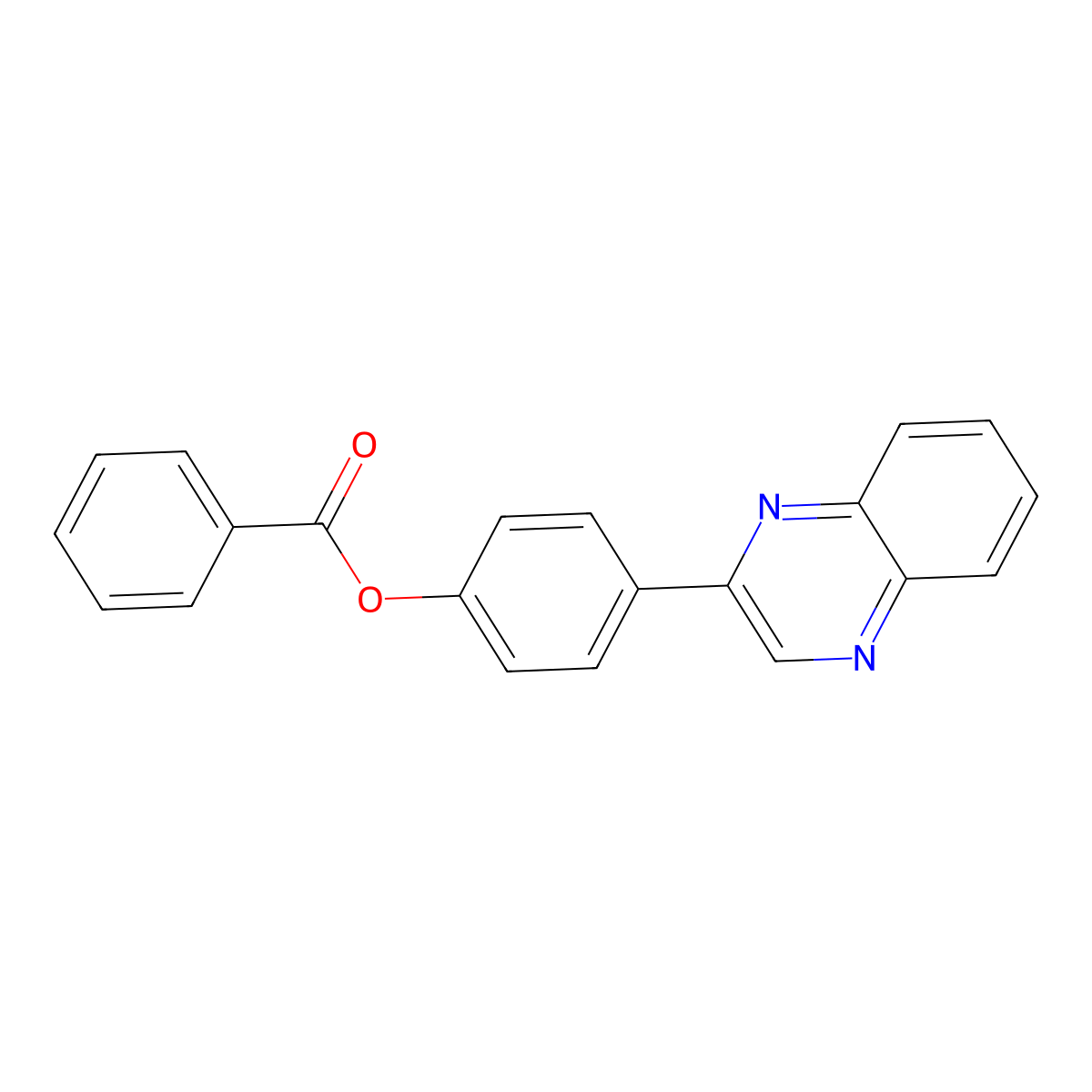(4-Quinoxalin-2-ylphenyl) benzoate molecular structure, CAS 305858-17-7