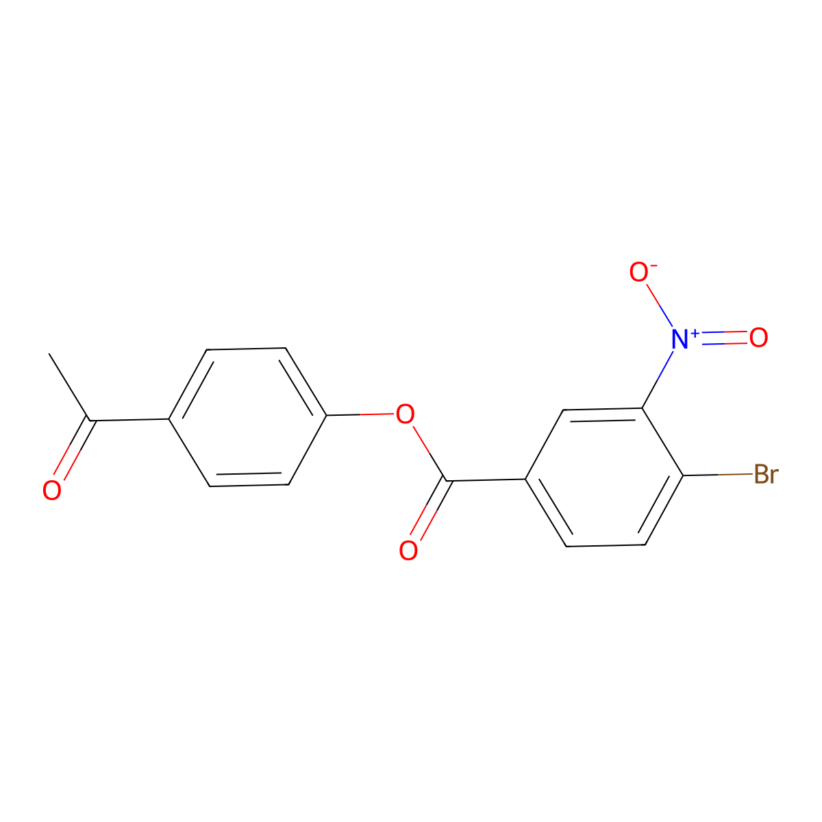 4-Acetylphenyl 4-bromo-3-nitrobenzoate molecular structure, CAS 305858-18-8