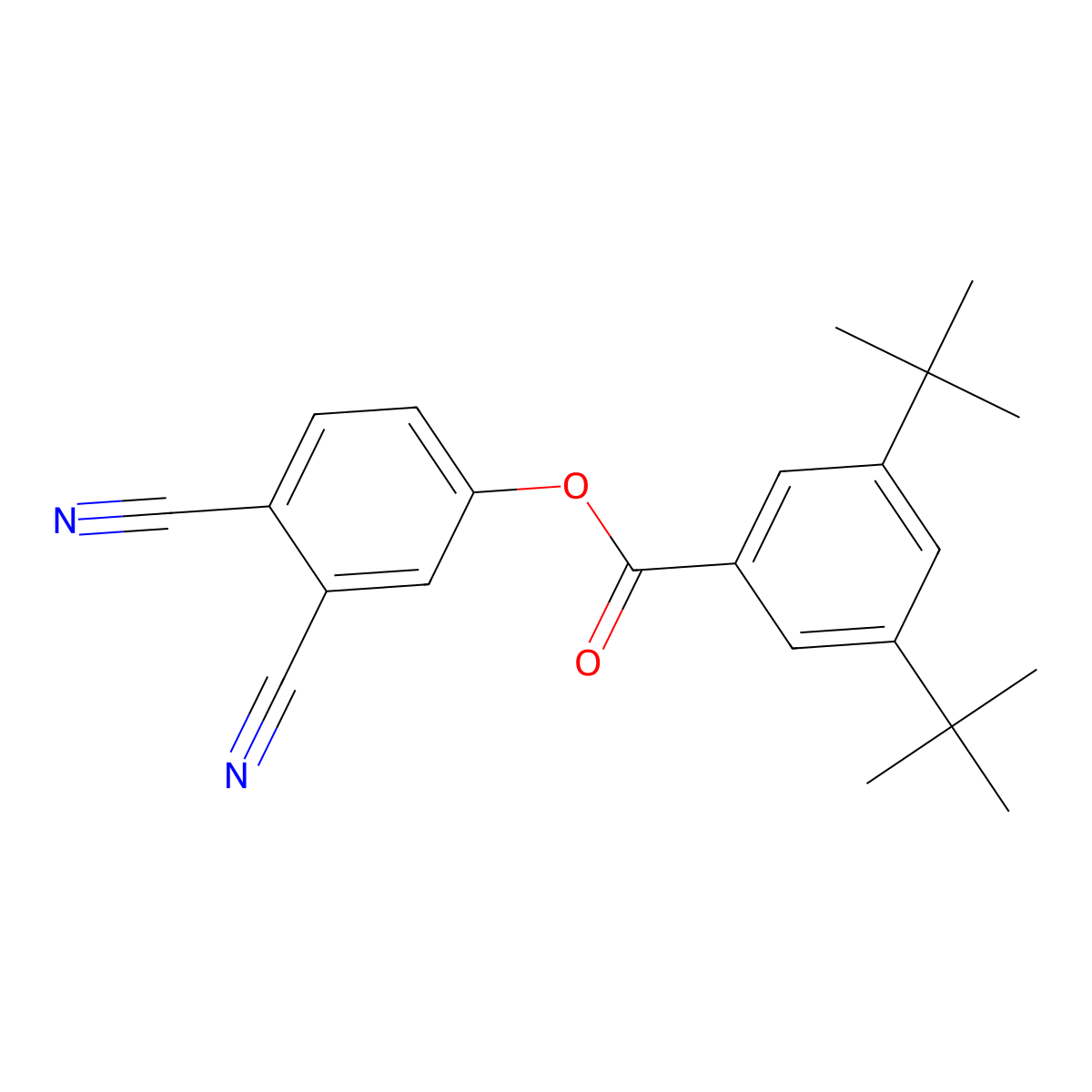 (3,4-Dicyanophenyl) 3,5-ditert-butylbenzoate molecular structure, CAS 305858-21-3
