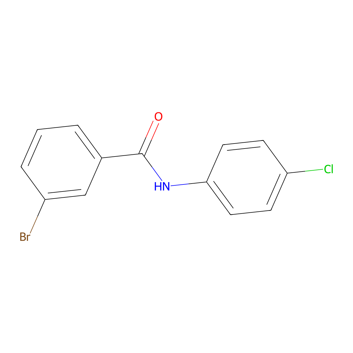3-bromo-N-(4-chlorophenyl)benzamide molecular structure, CAS 305858-54-2