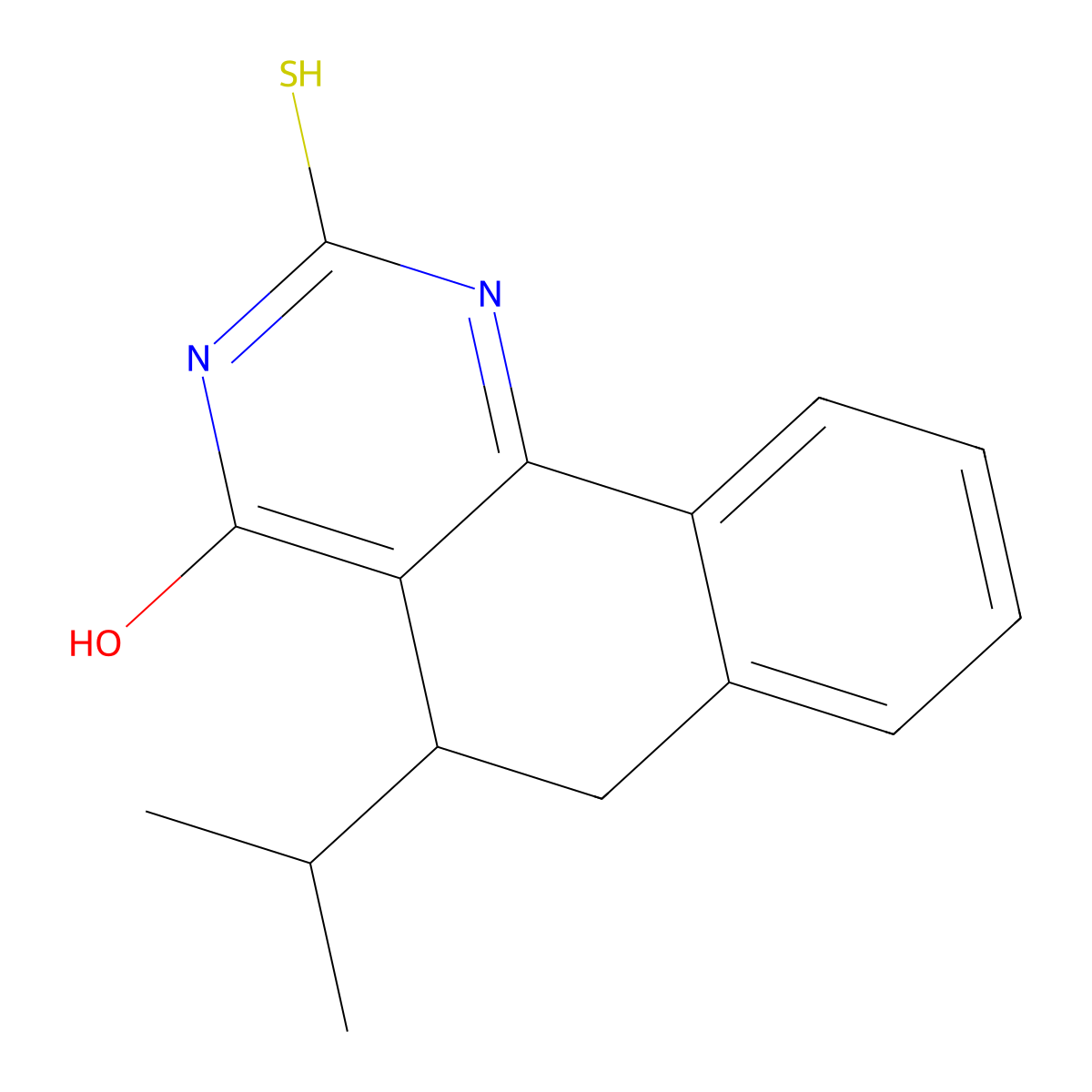 5-isopropyl-2-thioxo-2,3,5,6-tetrahydrobenzo[h]quinazolin-4(1H)-one molecular structure, CAS 305858-68-8
