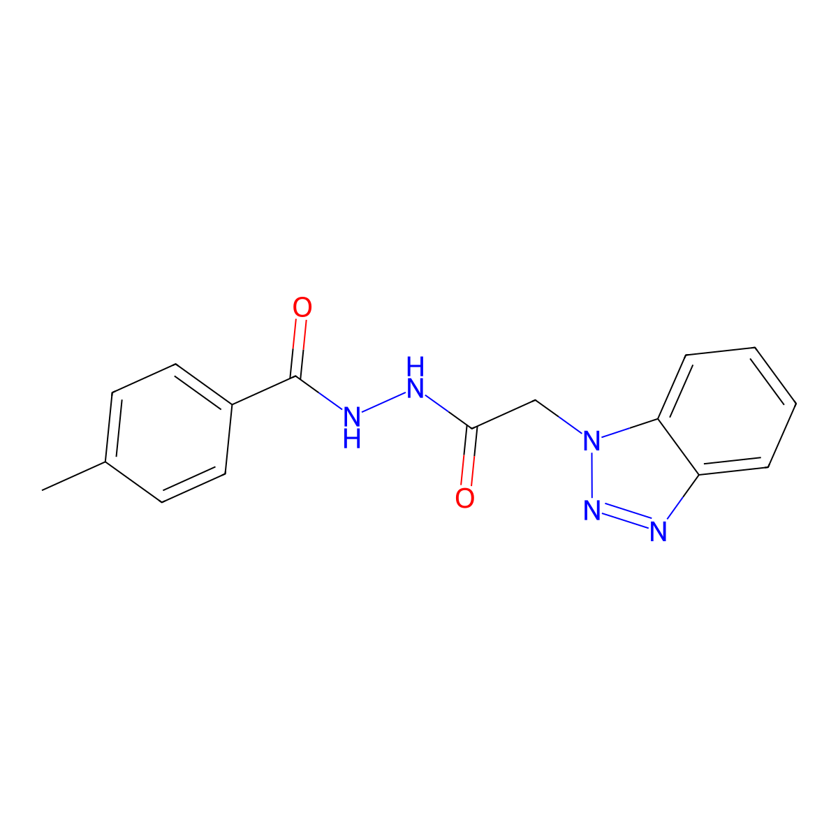 N'-[2-(1H-1,2,3-Benzotriazol-1-yl)acetyl]-4-methylbenzohydrazide molecular structure, CAS 305860-92-8