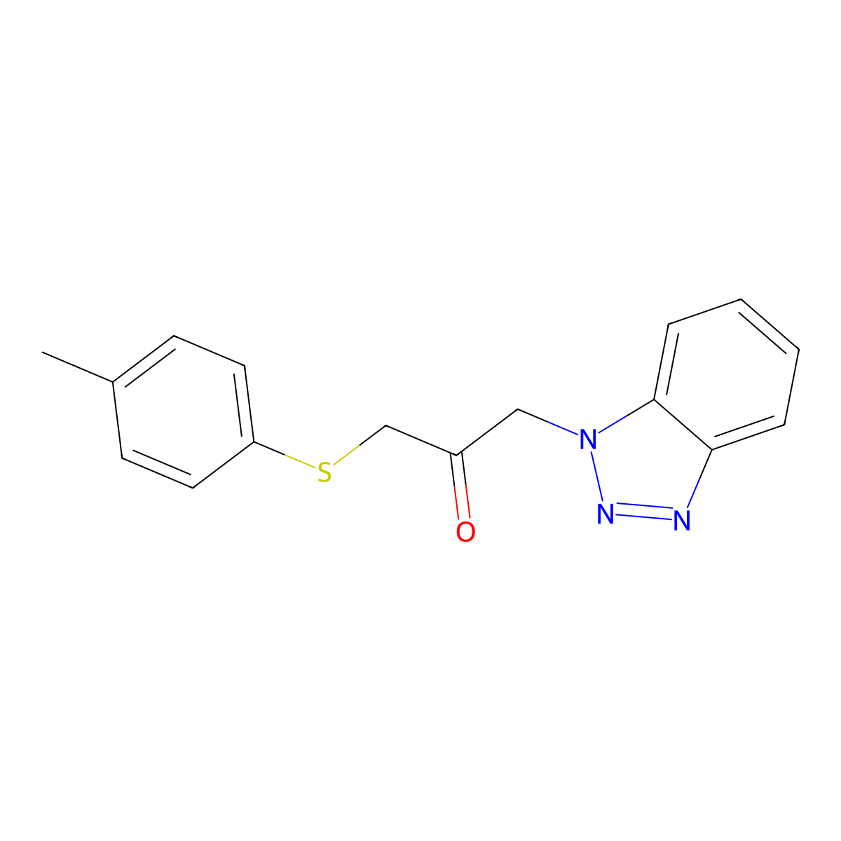 1-(1H-1,2,3-Benzotriazol-1-yl)-3-[(4-methylphenyl)sulfanyl]propan-2-one molecular structure, CAS 305861-12-5