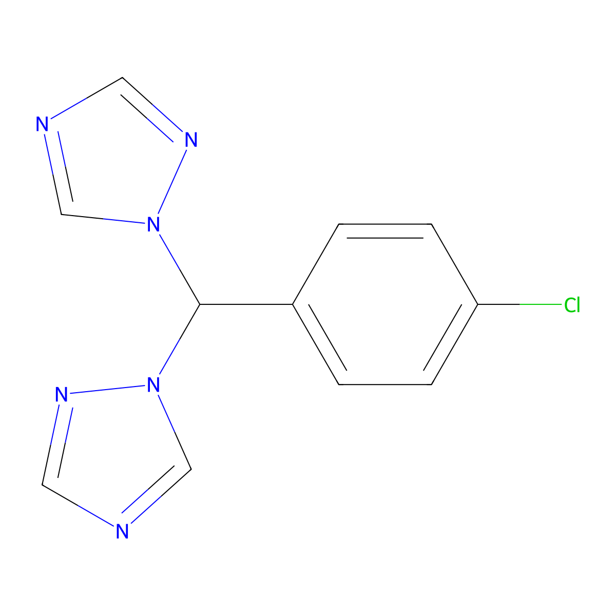 1-[(4-Chlorophenyl)(1H-1,2,4-triazol-1-yl)methyl]-1H-1,2,4-triazole molecular structure, CAS 305861-47-6