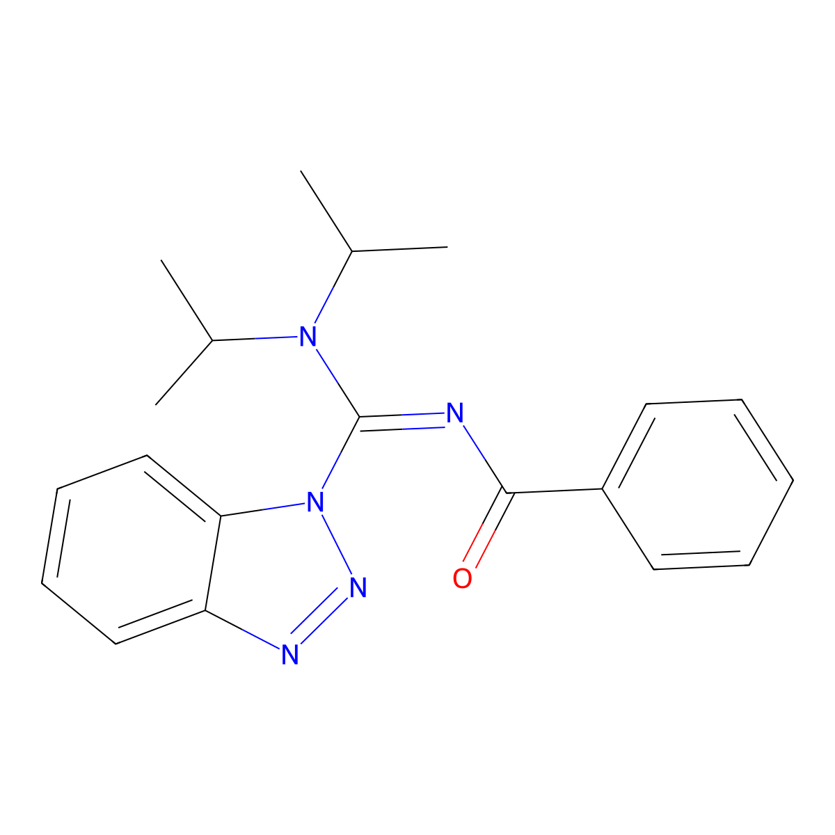 N-[1H-1,2,3-Benzotriazol-1-yl[bis(propan-2-yl)amino]methylidene]benzamide molecular structure, CAS 305862-27-5