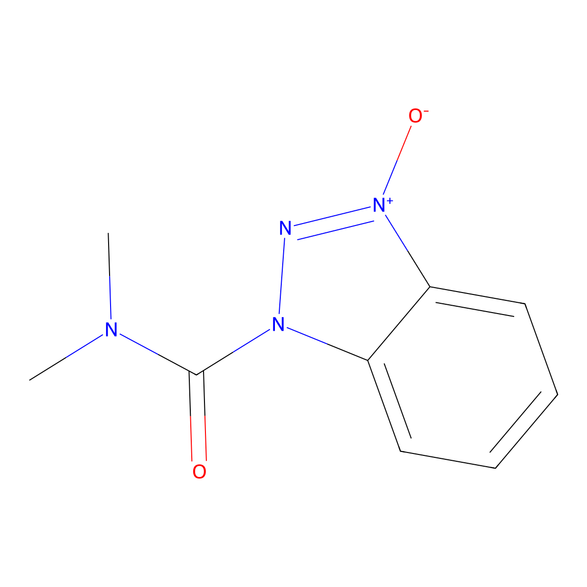 1-(Dimethylcarbamoyl)-1H-1,2,3-benzotriazol-3-ium-3-olate molecular structure, CAS 305862-39-9