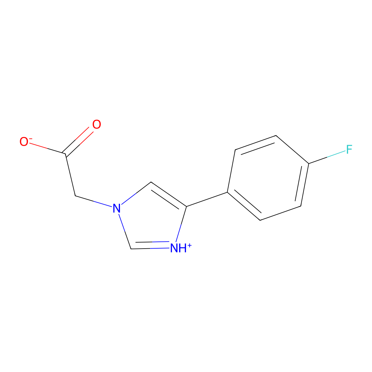 2-[4-(4-fluorophenyl)-1H-imidazol-1-yl]acetic acid molecular structure, CAS 305863-63-2