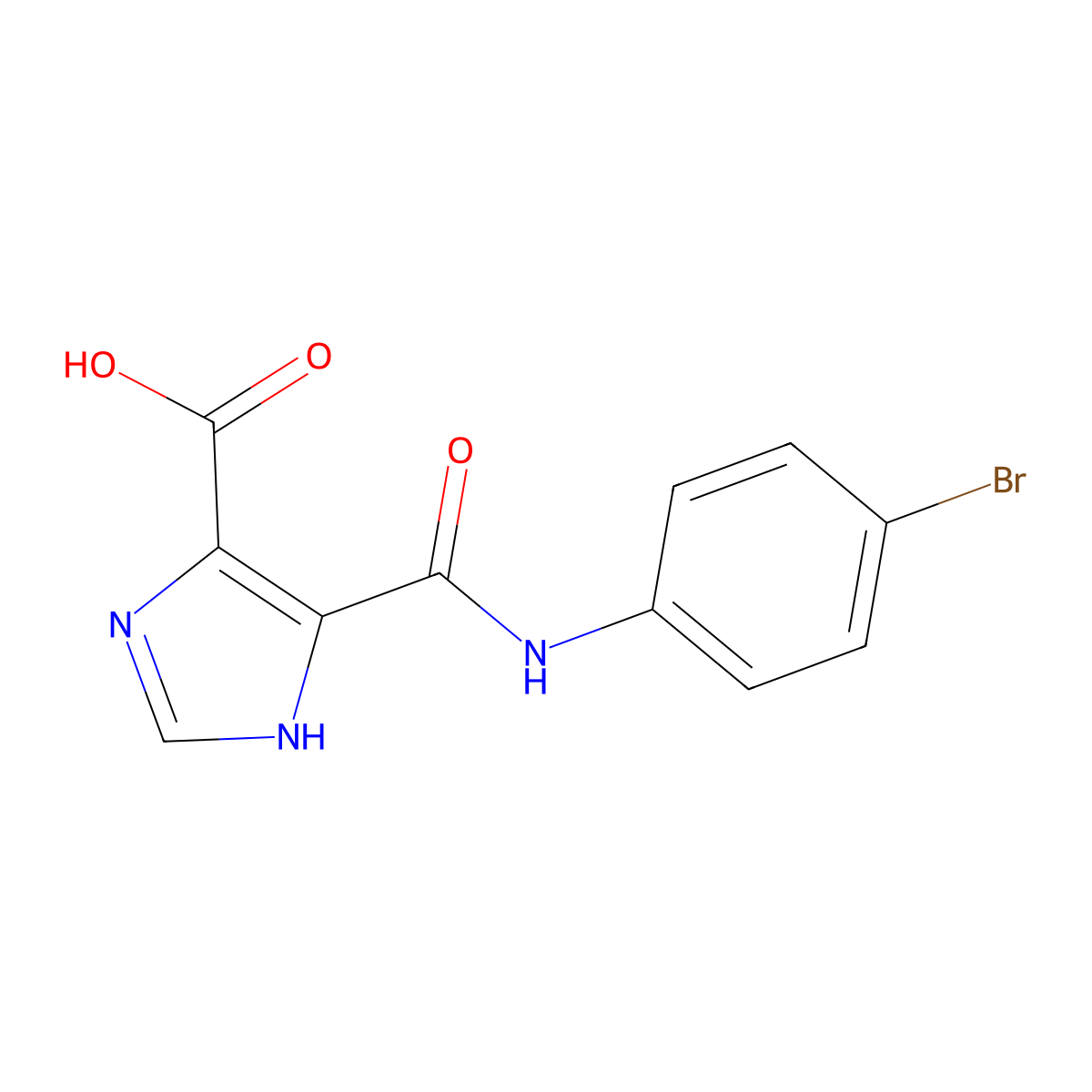 4-[(4-bromophenyl)carbamoyl]-1H-imidazole-5-carboxylic acid molecular structure, CAS 305864-24-8