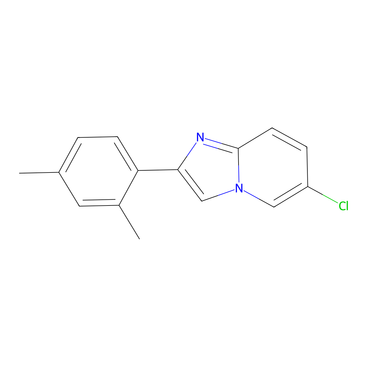 6-Chloro-2-(2,4-dimethylphenyl)imidazo[1,2-a]pyridine molecular structure, CAS 305864-87-3