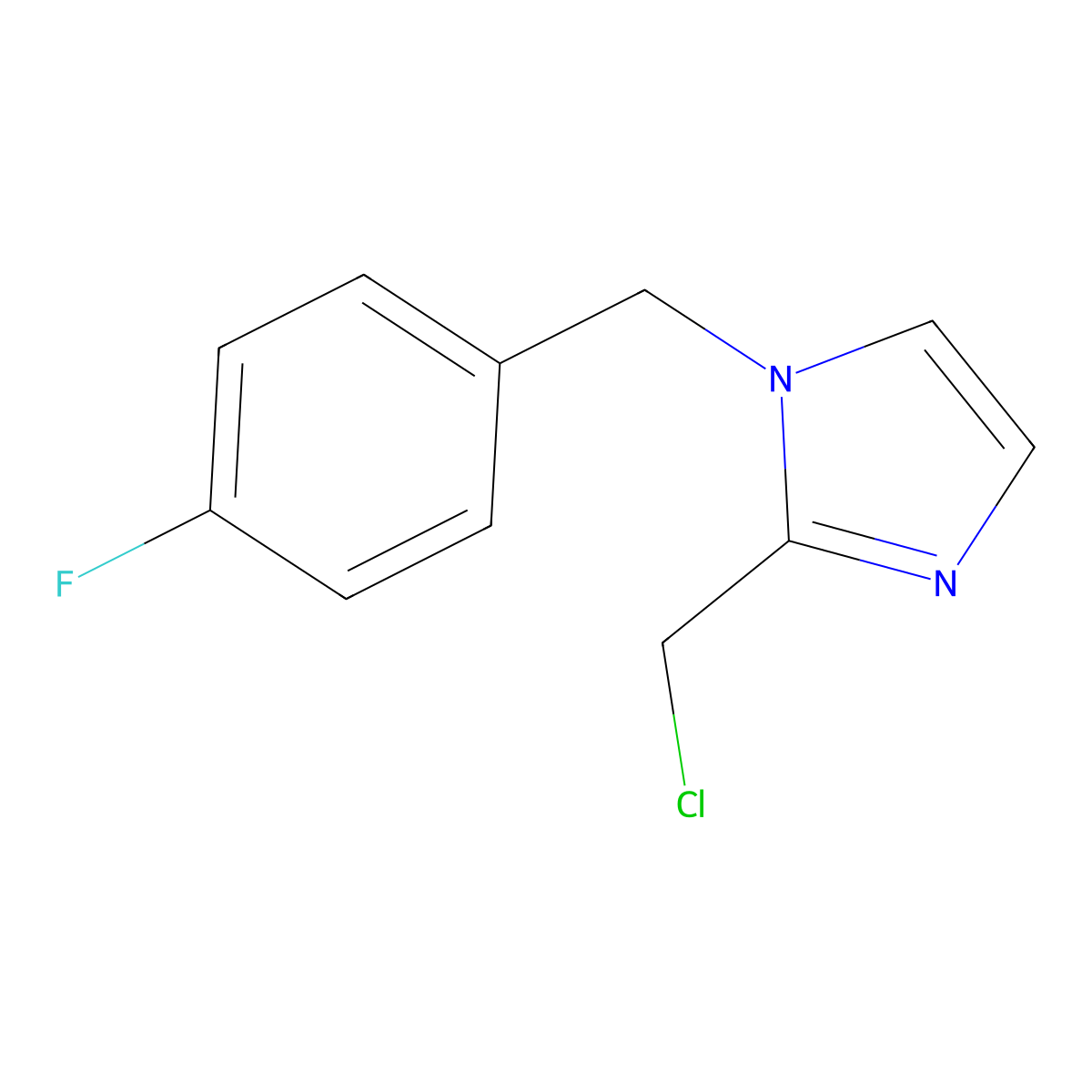 2-(chloromethyl)-1-(4-fluorobenzyl)-1H-imidazole molecular structure, CAS 305865-02-5