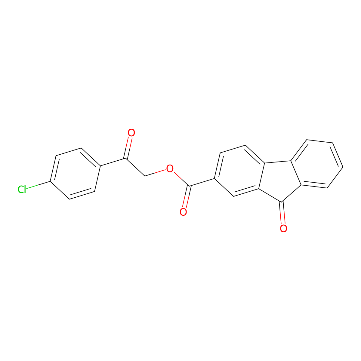 2-(4-chlorophenyl)-2-oxoethyl 9-oxo-9H-fluorene-2-carboxylate molecular structure, CAS 305865-07-0