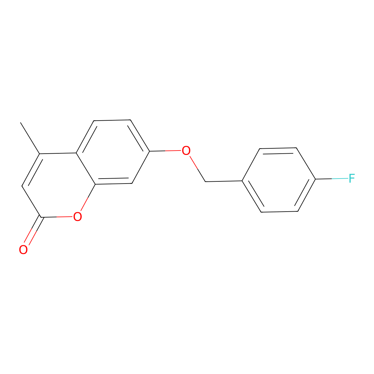 7-[(4-Fluorophenyl)methoxy]-4-methylchromen-2-one molecular structure, CAS 305865-59-2