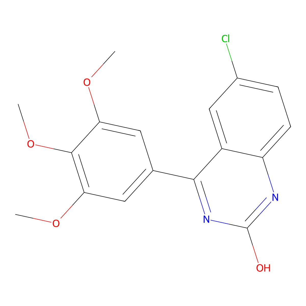 6-chloro-4-(3,4,5-trimethoxyphenyl)quinazolin-2(1H)-one molecular structure, CAS 305868-48-8