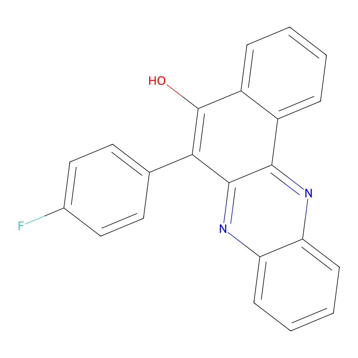 6-(4-Fluorophenyl)benzo[a]phenazin-5-ol molecular structure, CAS 305869-93-6