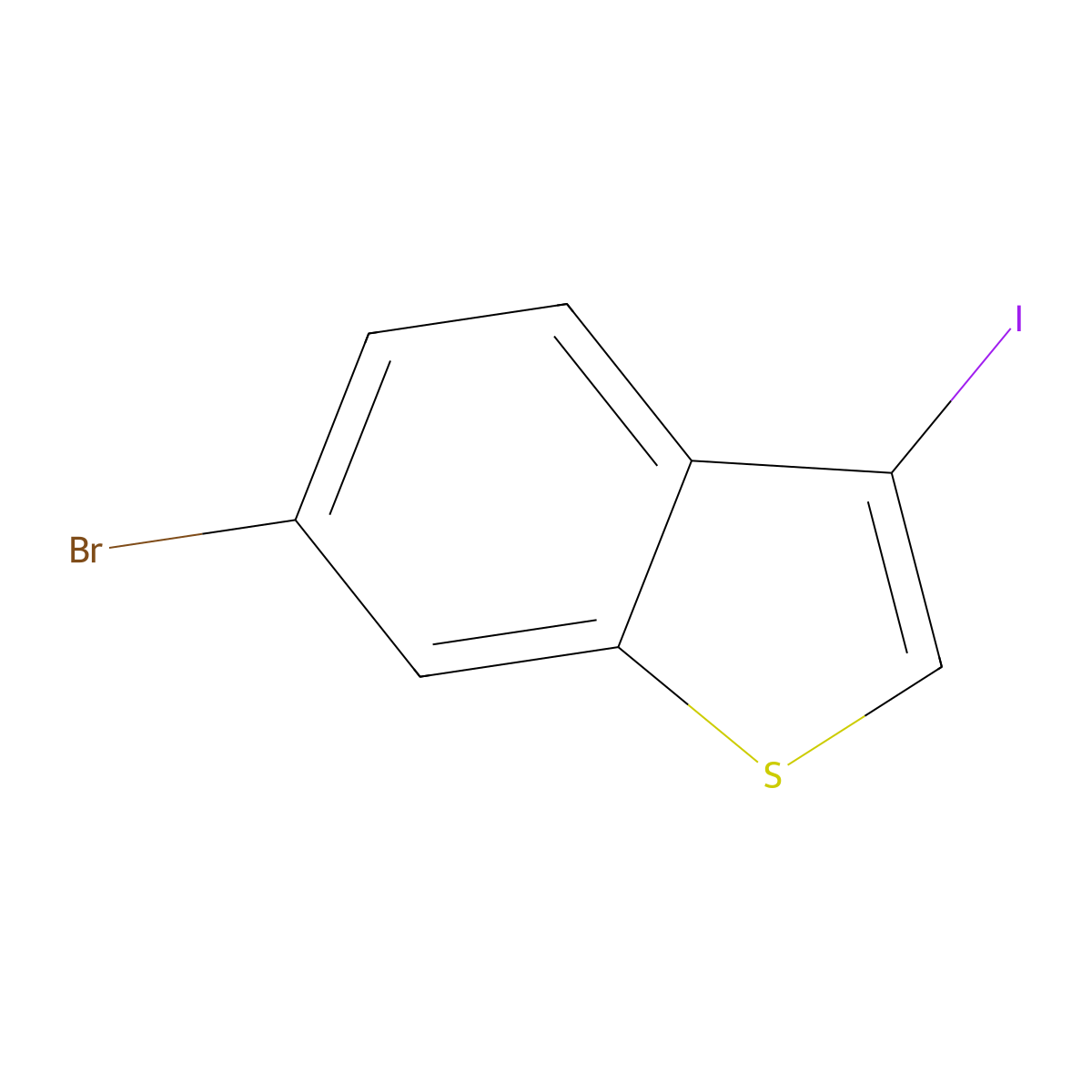 6-Bromo-3-iodo-benzothiophene molecular structure, CAS 3058798-35-6
