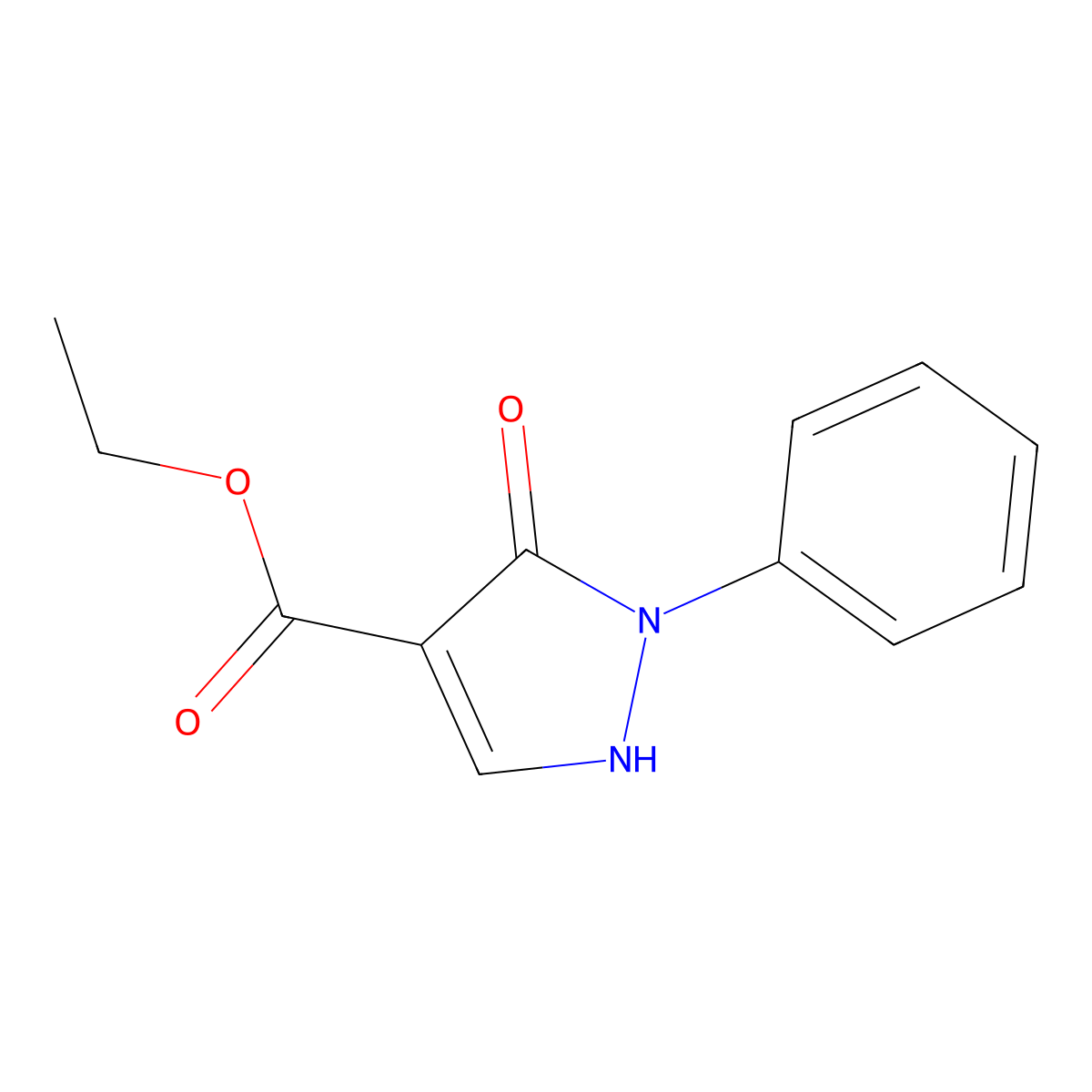 Ethyl 3-oxo-2-phenyl-2,3-dihydro-1h-pyrazole-4-carboxylate molecular structure, CAS 30588-33-1