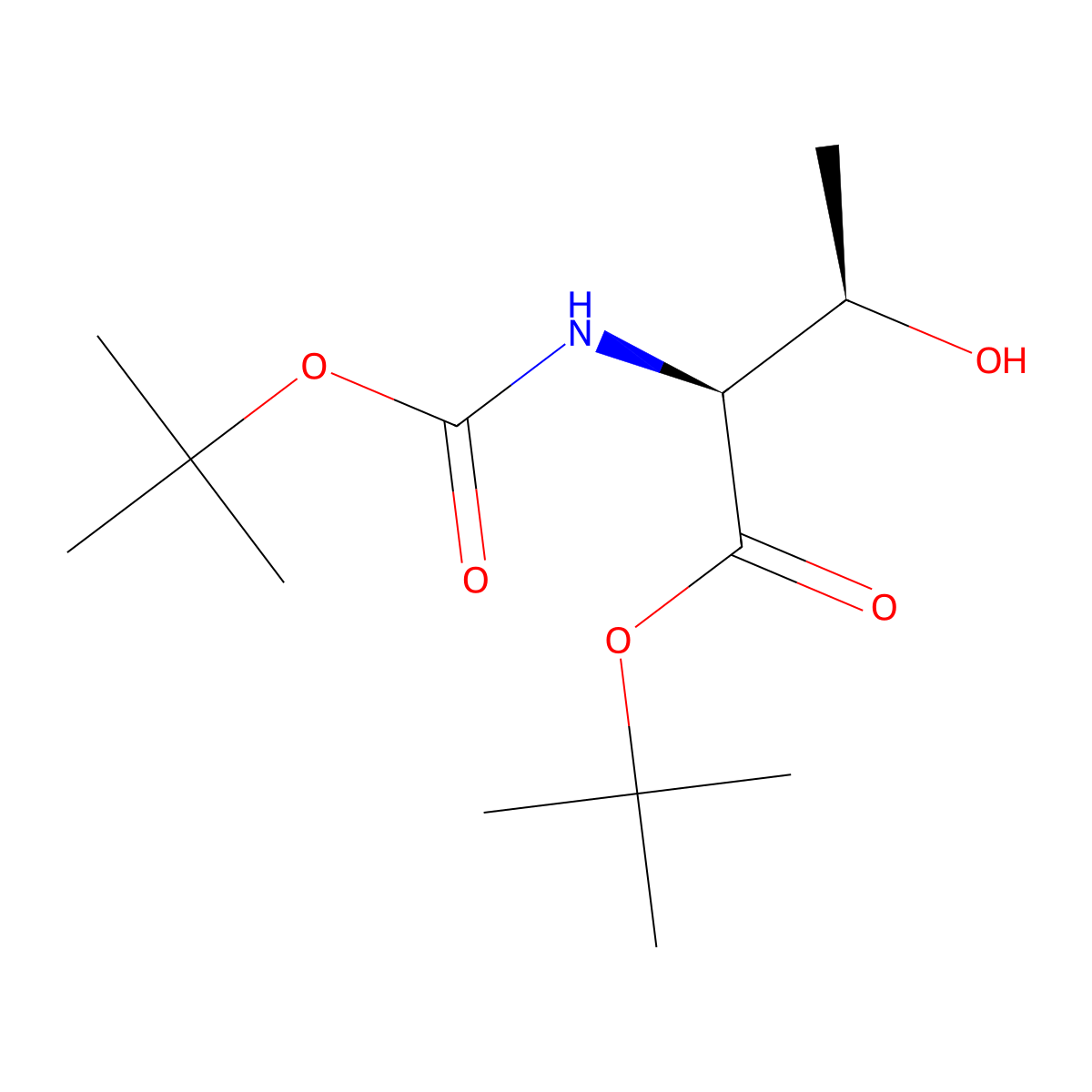 tert-butyl (2S,3R)-2-{[(tert-butoxy)carbonyl]amino}-3-hydroxybutanoate molecular structure, CAS 30588-71-7