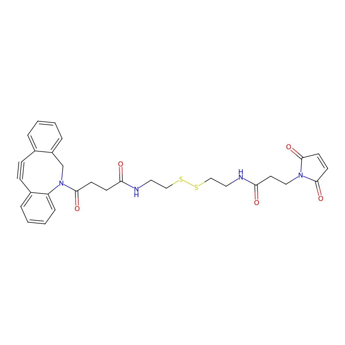 Dbco-SS-maleimide molecular structure, CAS 3058914-35-2