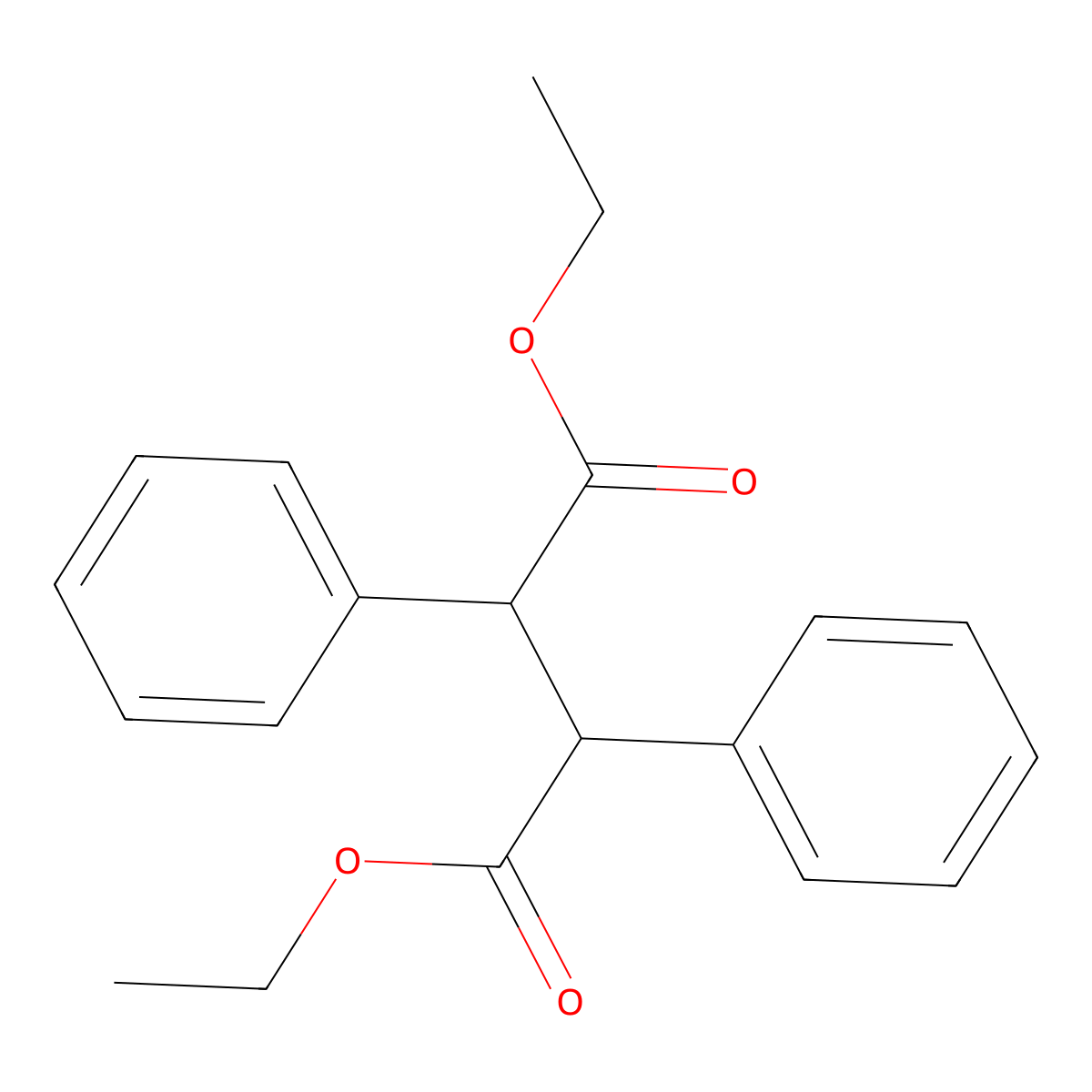 Diethyl 2,3-diphenylbutanedioate molecular structure, CAS 3059-23-2