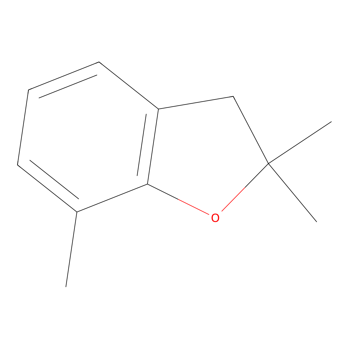 Benzofuran, 2,3-dihydro-2,2,7-trimethyl- molecular structure, CAS 30590-60-4