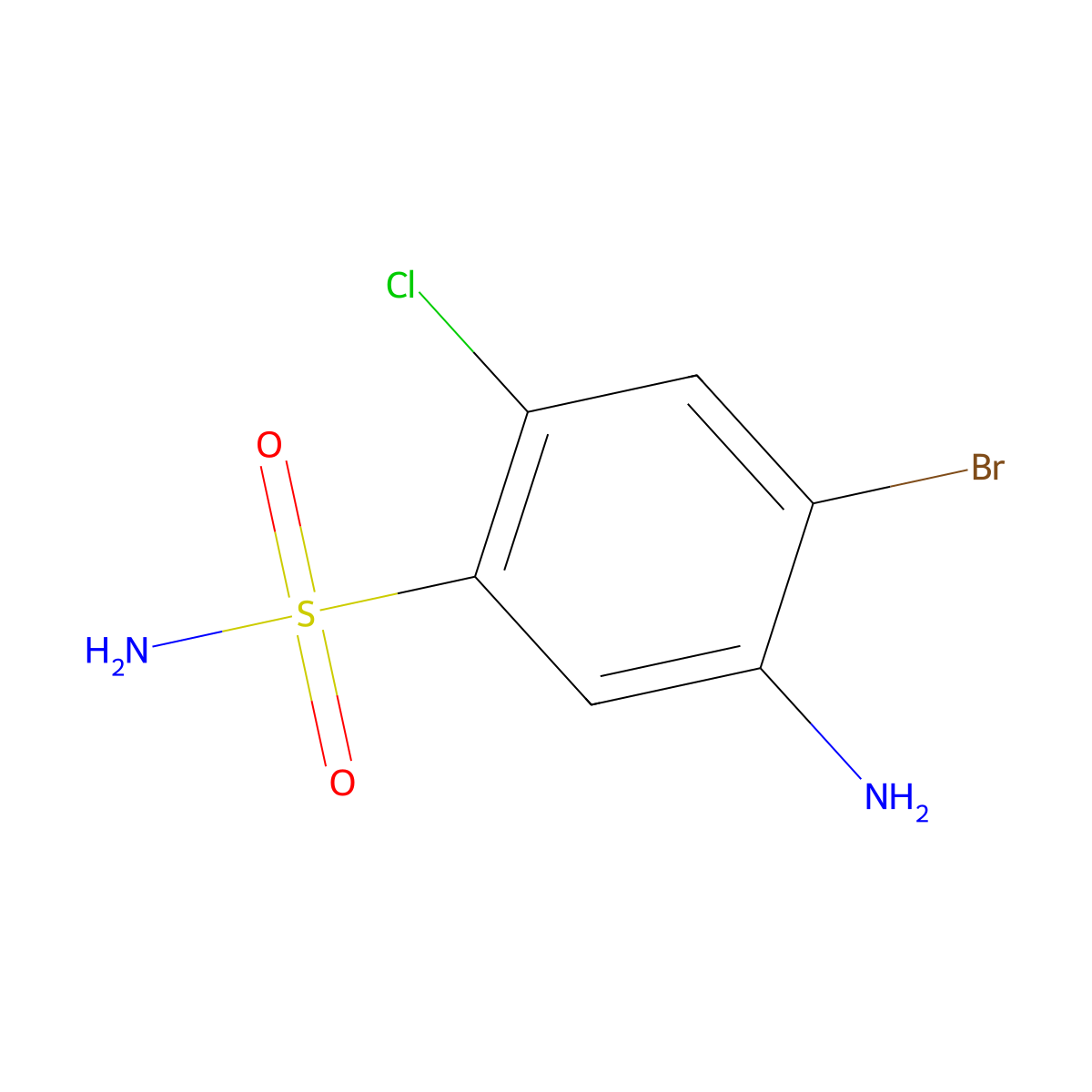 5-Amino-4-bromo-2-chlorobenzene-1-sulfonamide molecular structure, CAS 3059220-88-8