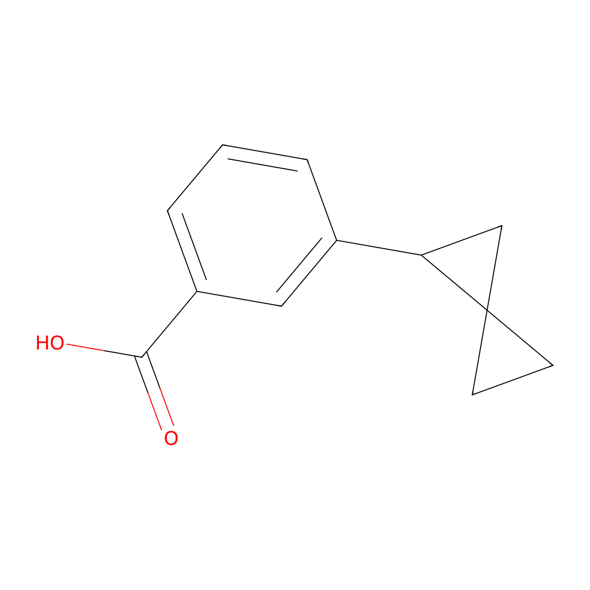 3-{Spiro[2.2]pentan-1-yl}benzoic acid molecular structure, CAS 3059240-10-4