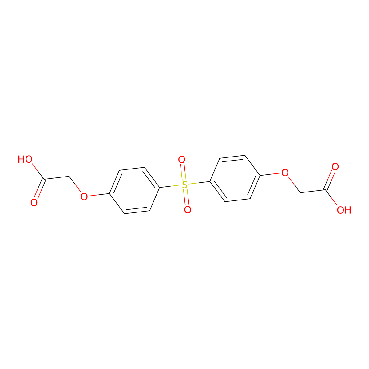 2,2'-[Sulfonylbis(benzene-4,1-diyloxy)]diacetic acid molecular structure, CAS 30596-06-6