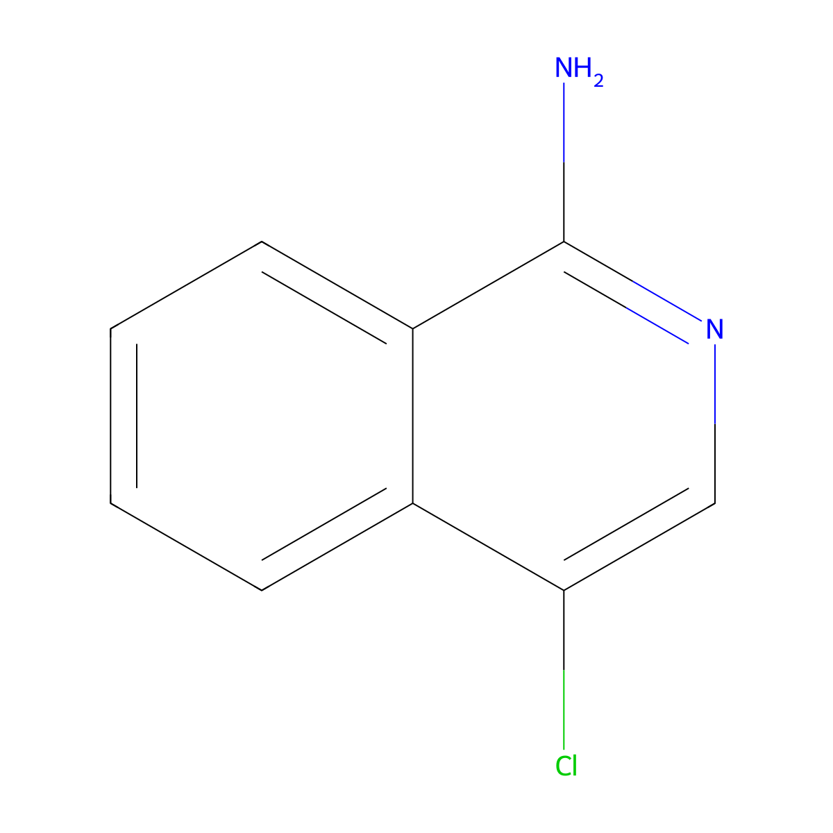 4-Chloroisoquinolin-1-amine molecular structure, CAS 30598-04-0