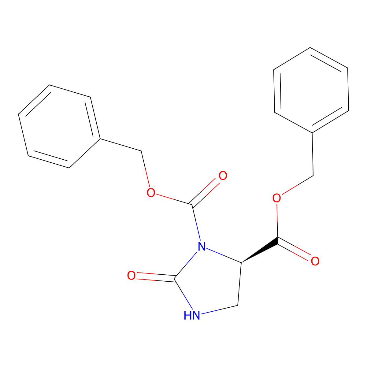 (R)-dibenzyl 2-oxoimidazolidine-1,5-dicarboxylate molecular structure, CAS 3059847-00-3