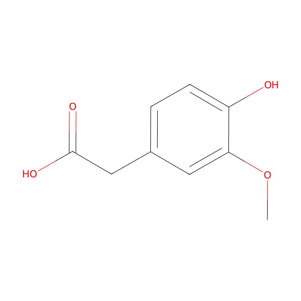 Homovanillic Acid molecular structure, CAS 306-08-1