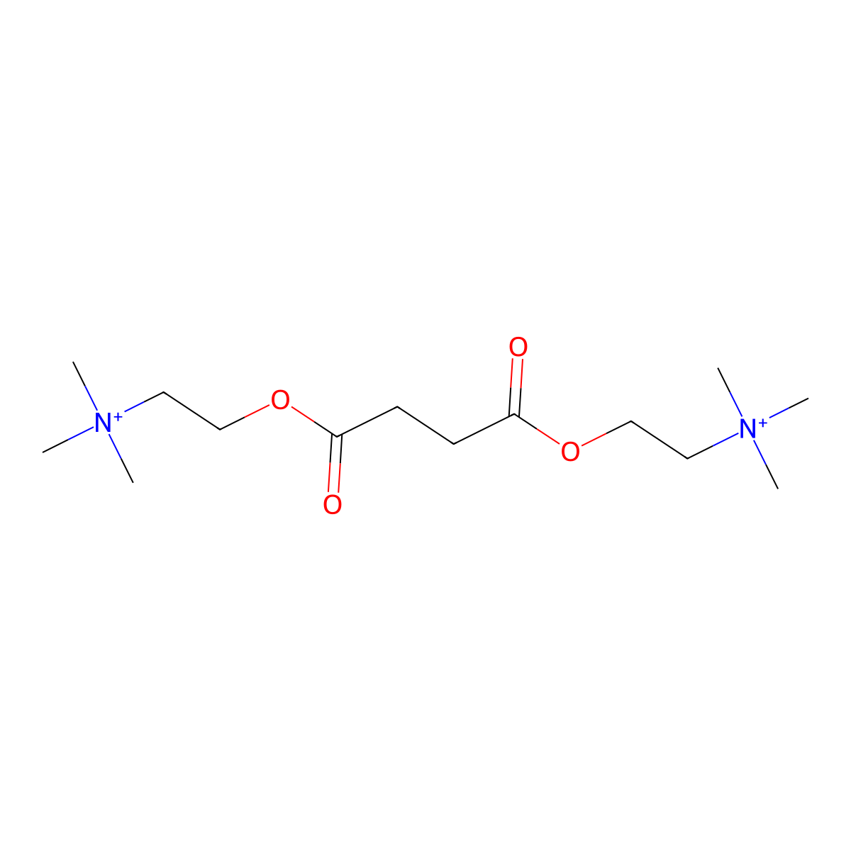 Succinylcholine molecular structure, CAS 306-40-1