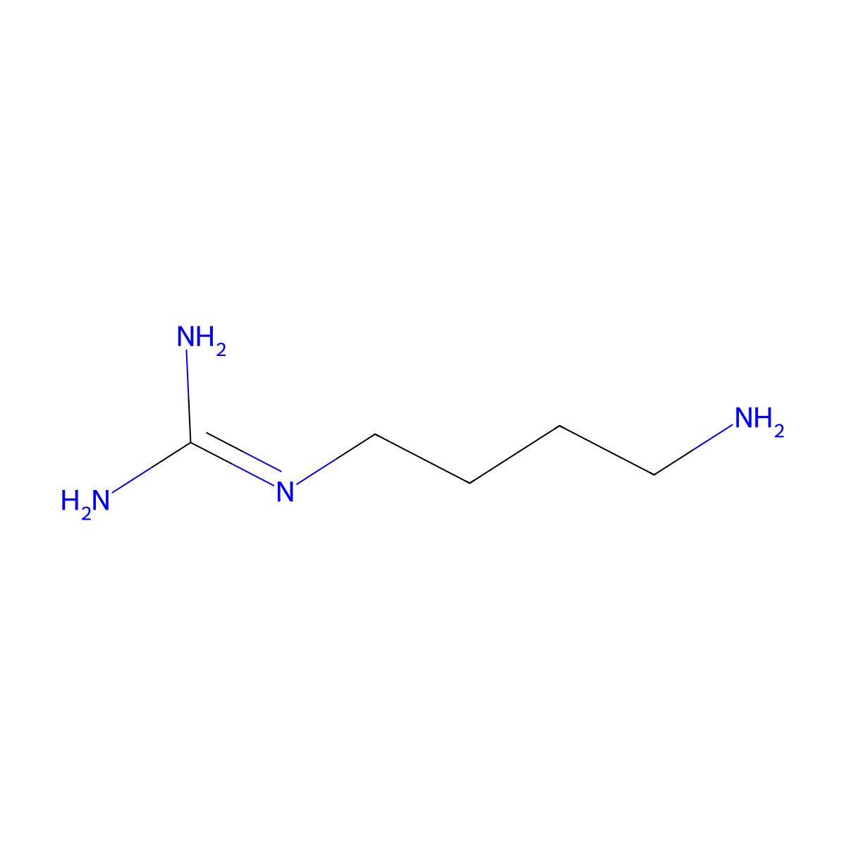 Agmatine molecular structure, CAS 306-60-5