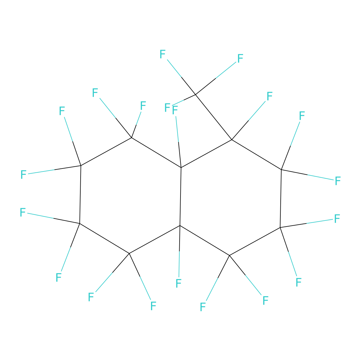 Perfluoromethyldecalin molecular structure, CAS 306-92-3