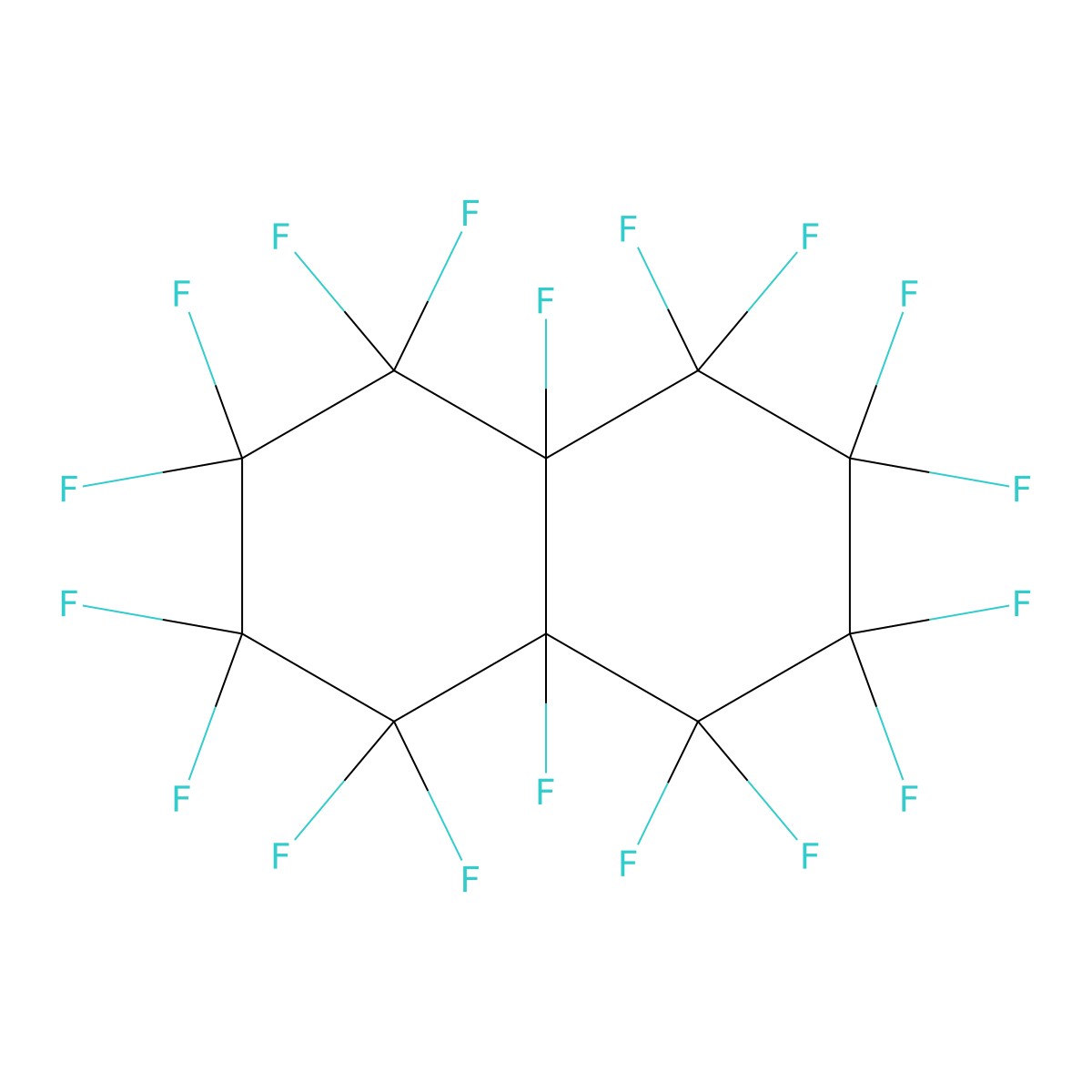 Perfluorodecalin molecular structure, CAS 306-94-5