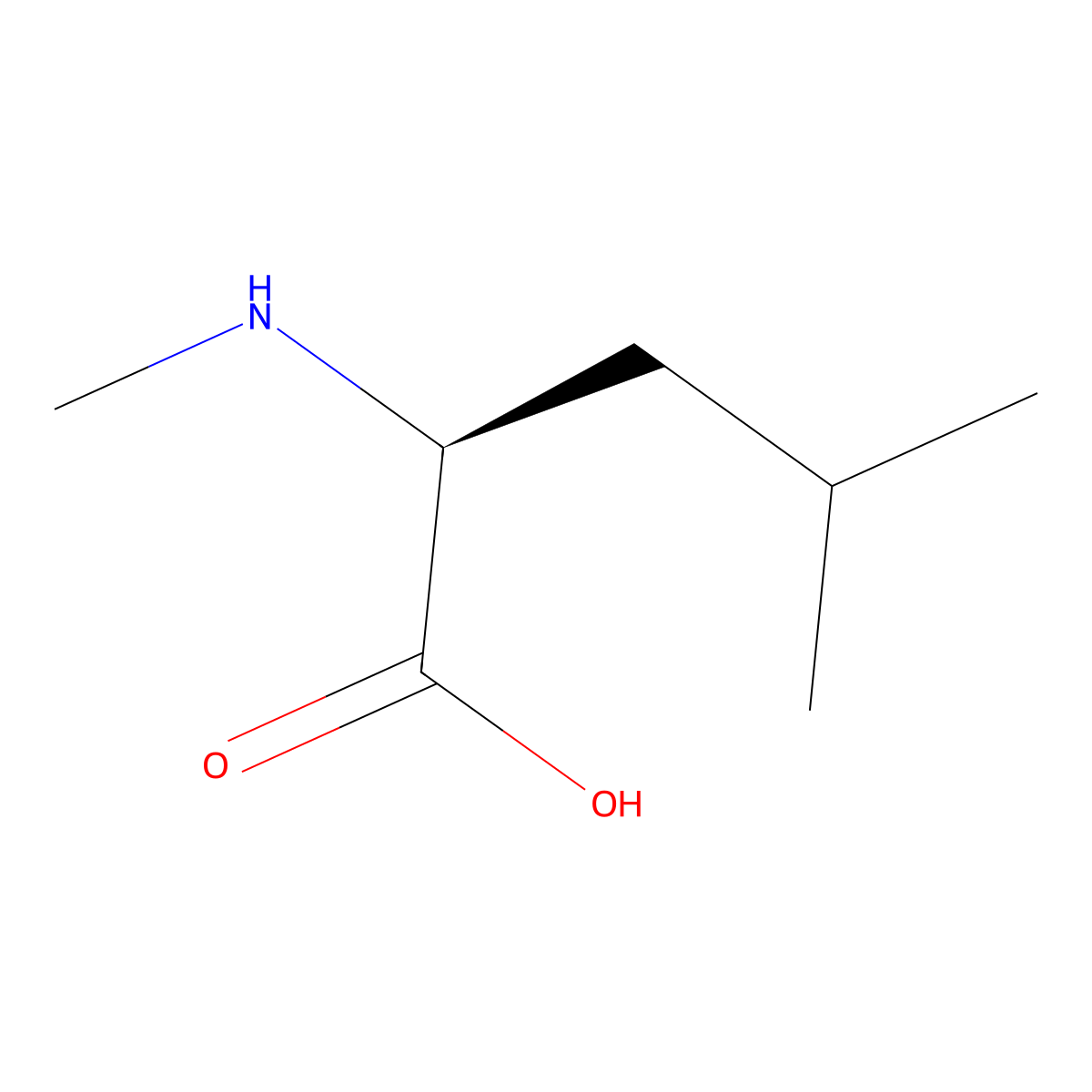 N-Methylleucine molecular structure, CAS 3060-46-6