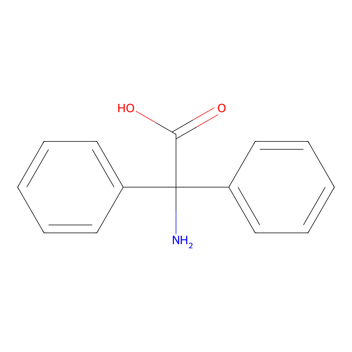 2,2-Diphenylglycine molecular structure, CAS 3060-50-2
