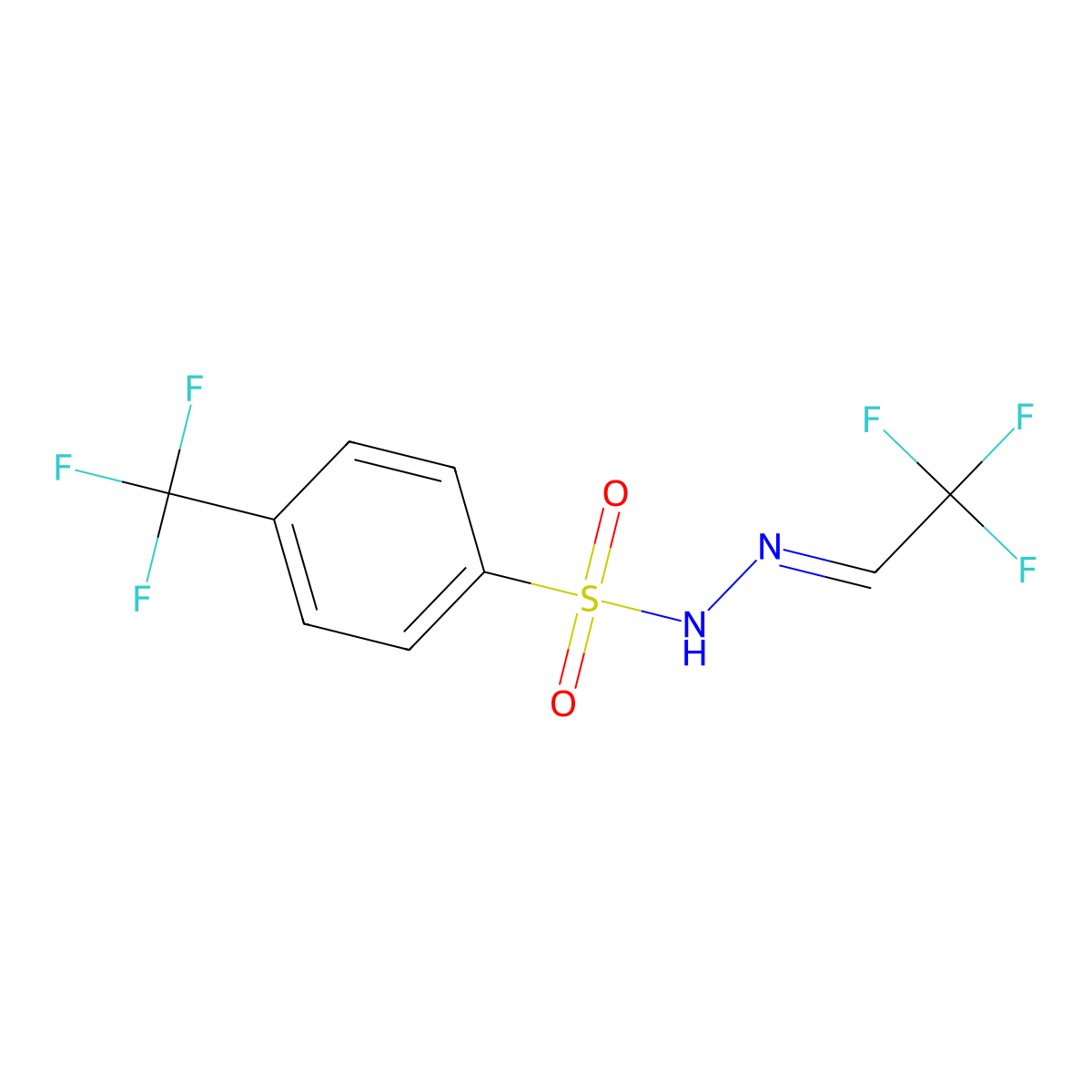 N'-(2,2,2-Trifluoroethylidene)-4-(trifluoromethyl)benzenesulfonohydrazide molecular structure, CAS 3060319-85-6