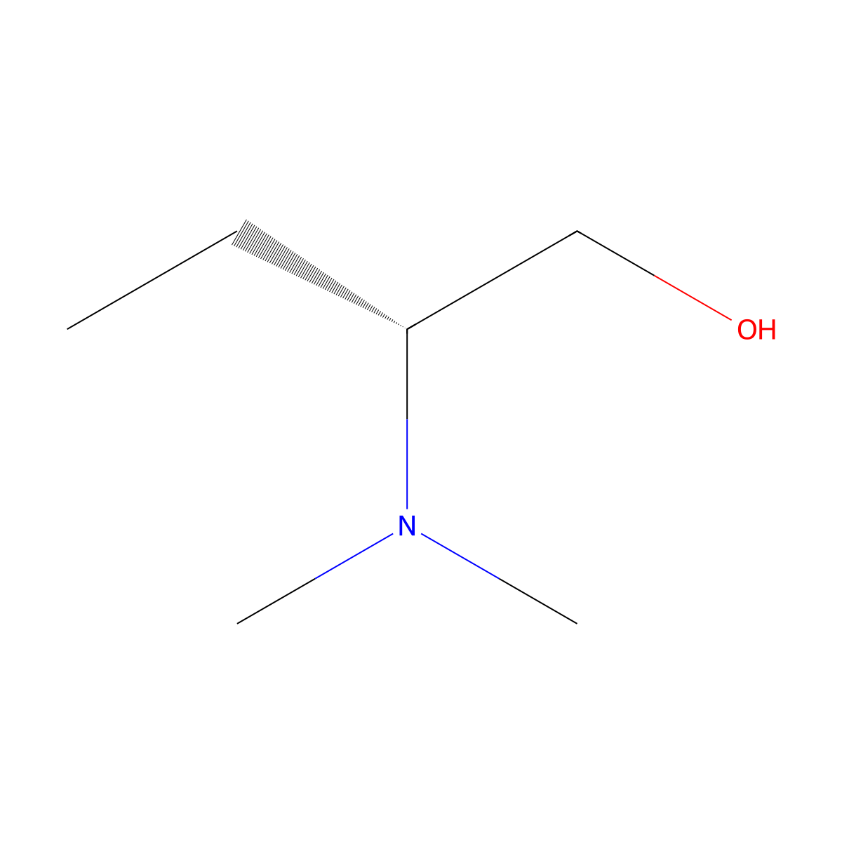 (2R)-2-(dimethylamino)butan-1-ol molecular structure, CAS 30608-60-7