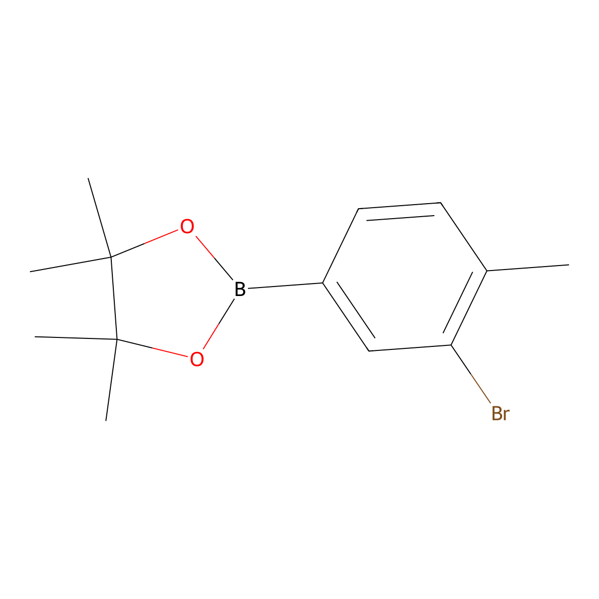 3-Bromo-4-methylphenylboronic acid pinacol ester molecular structure, CAS 3060862-16-7