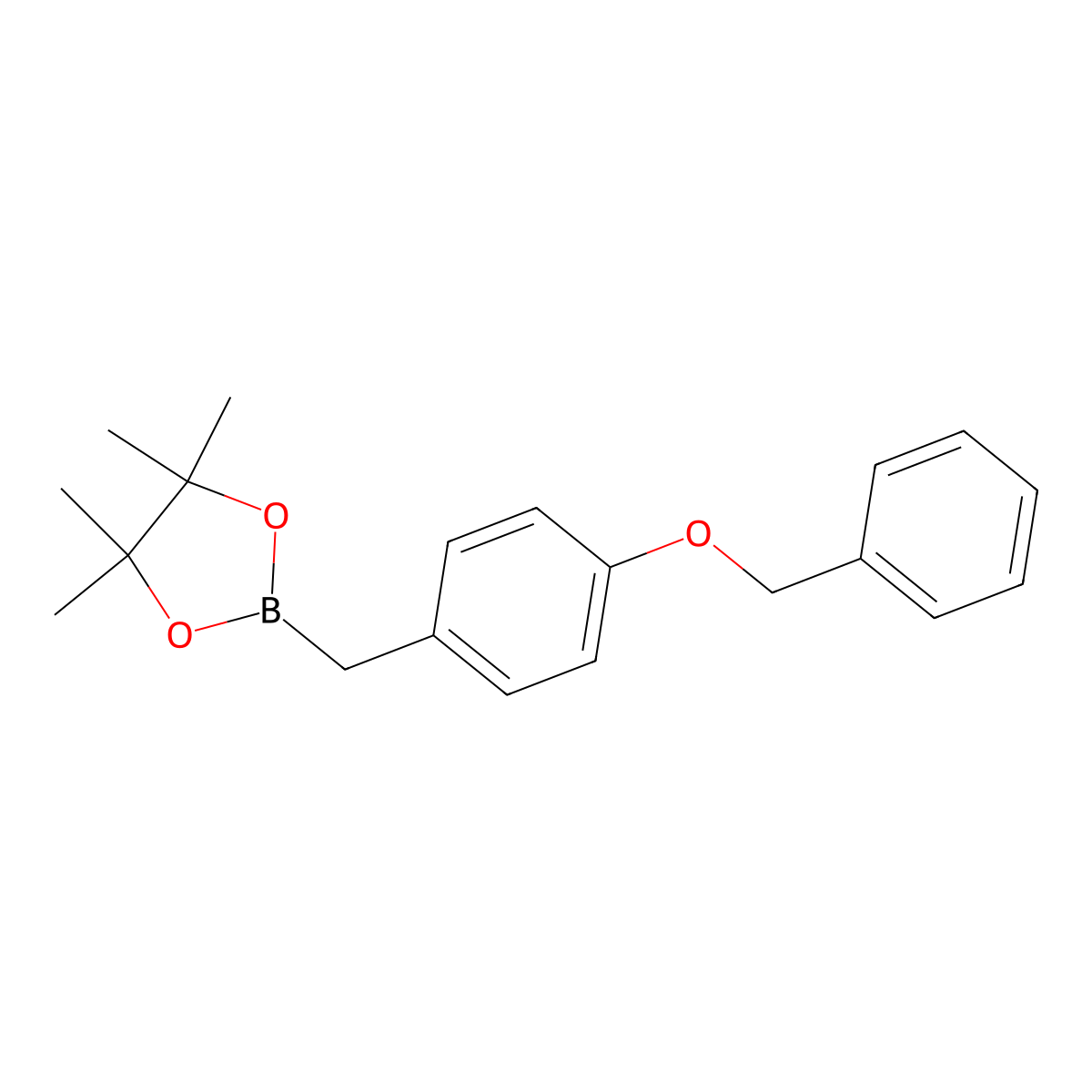 2-(4-(Benzyloxy)benzyl)-4,4,5,5-tetramethyl-1,3,2-dioxaborolane molecular structure, CAS 3061027-75-3