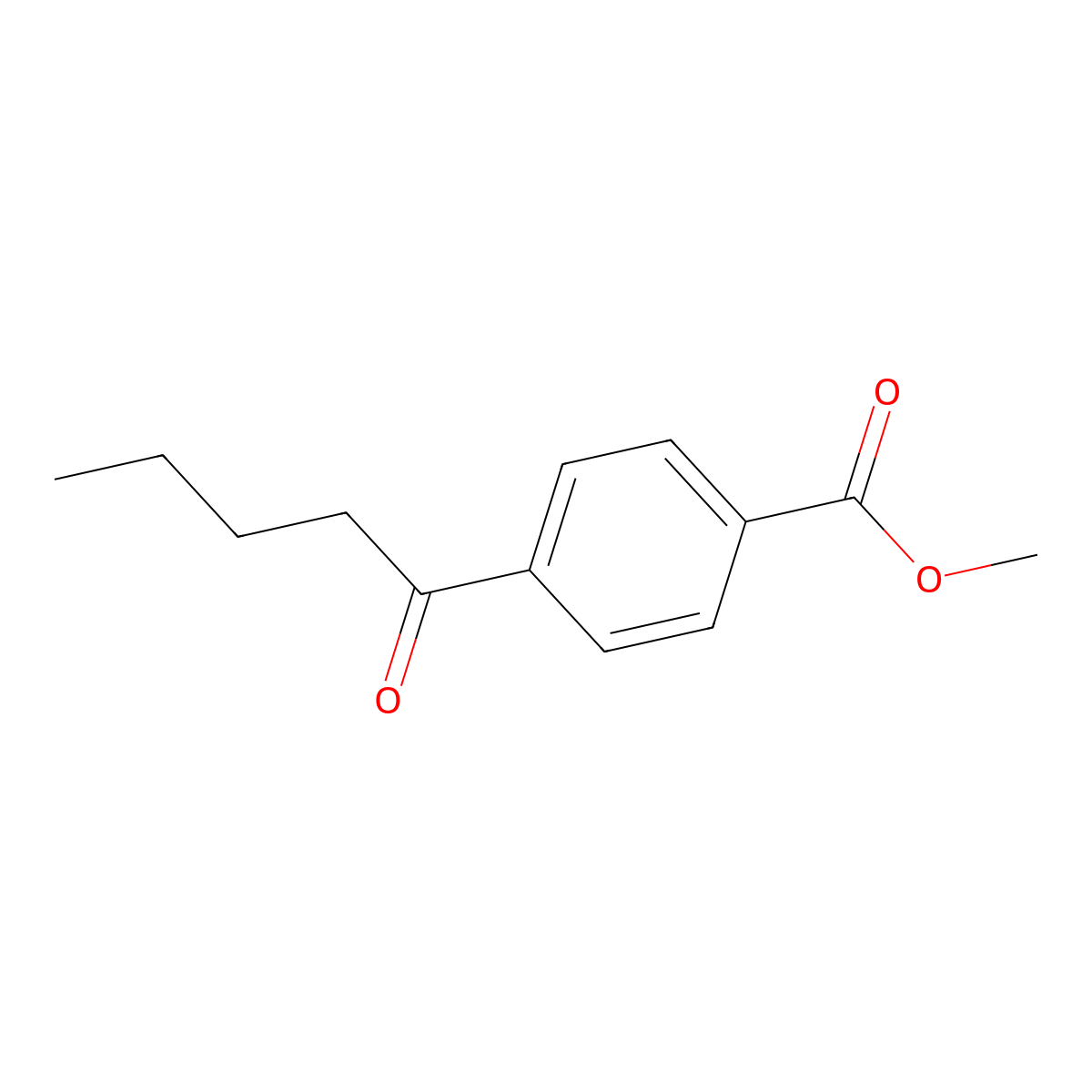 Methyl 4-pentanoylbenzoate molecular structure, CAS 30611-21-3